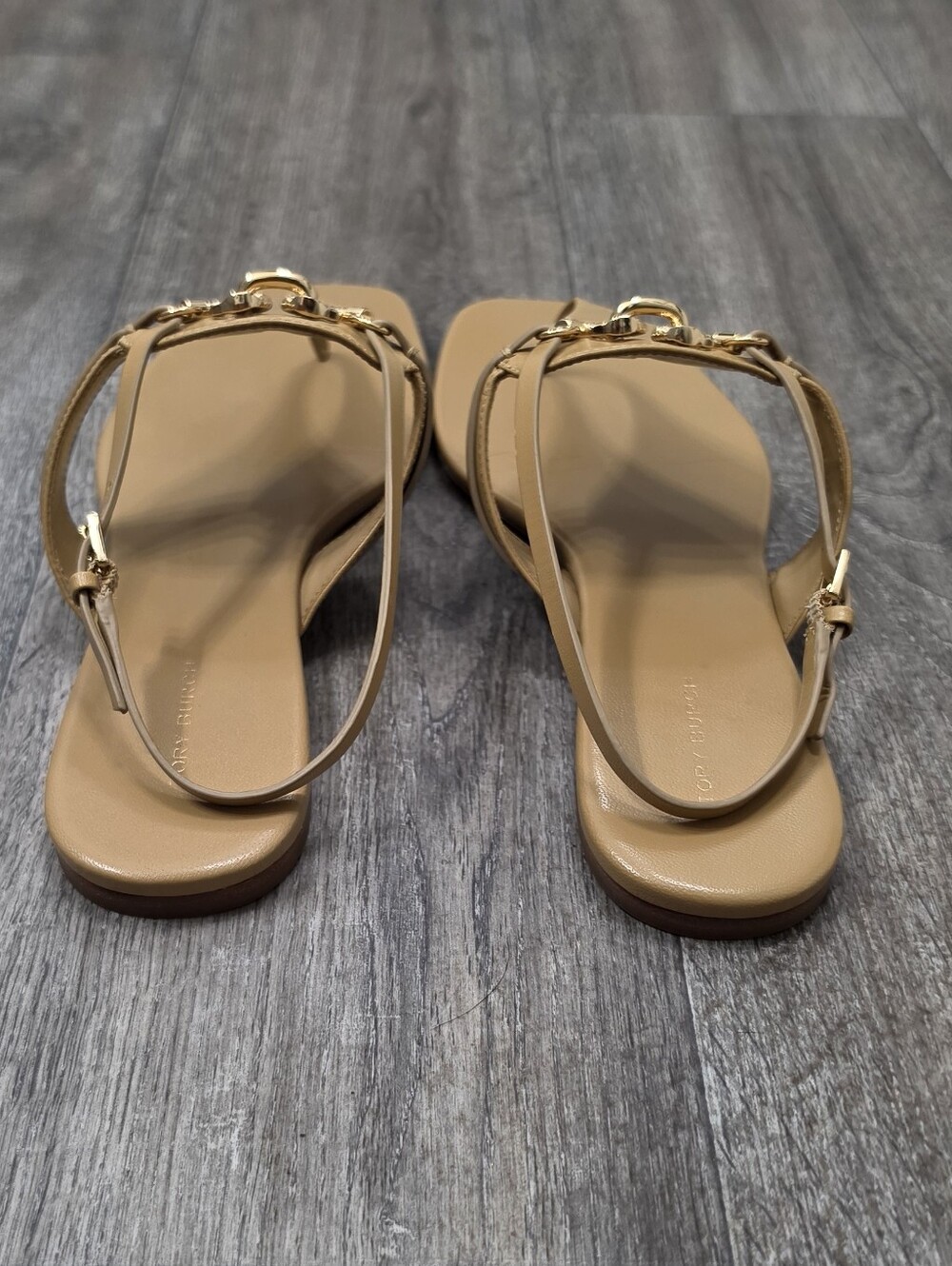 Tory Burch Jessa Embellished Leather Slingback Sandals-Size 9 - Picture 4 of 11